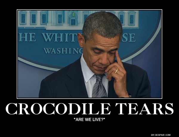 Crocodile tears president cries for the Jews