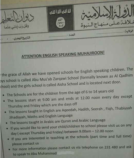 ISIS opens two English-language schools