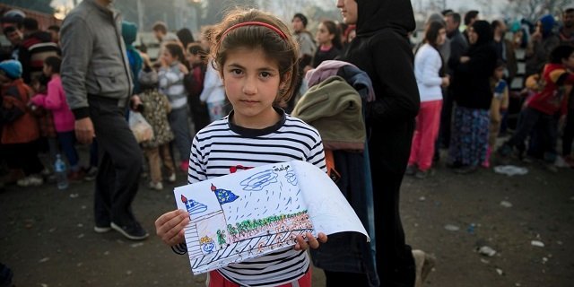 Syrian Children Refugees in Black and White