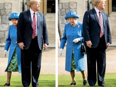 Compare Queen Elizabeth Mourning to Trump's